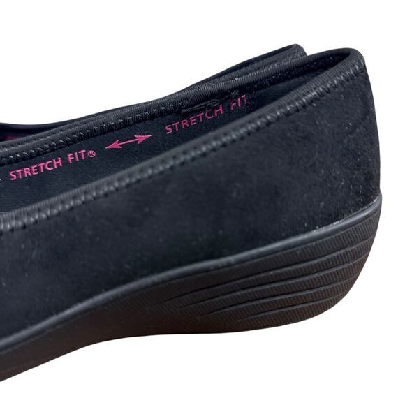Skechers Kiss Smooch Black Air Cooled Memory Foam Slip On Wedge Shoes Womens 10 - Picture 9 of 16